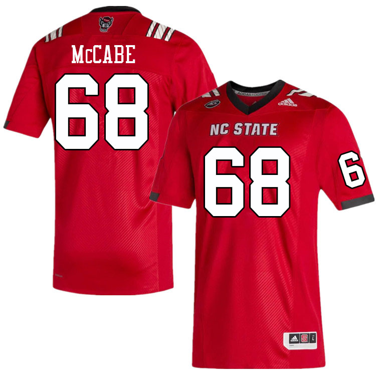 Men #68 Matt McCabe NC State Wolfpack College Football Jerseys Sale-Red